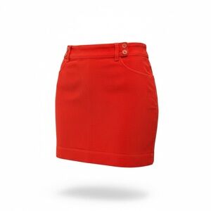 Loft Bright Red/orange Mini Skirt